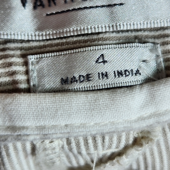 Van Heusen Tan & White Pinstripe Pants Size 4 - Picture 7 of 9